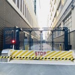 PDXT Bi-Fold Speedgate, Rampart 358 Infill, Powder Coated Black, Rotating Spike Anti-Climb