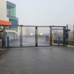FoldSmart Bi Folding Speedgate | Welded Wire Infill Powder Coated Black