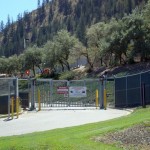 PDXT Bi-Fold Speedgate, Angle Iron Infill, Galvanized Finish, Serrated Edge Anti-Climb