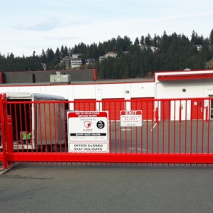 Delta Gate with Custom Red Powder Coating