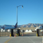 PDXT Bi-Fold Speedgate in Open Position, Powder Coated Black, Barbed Wire Anti-Climb