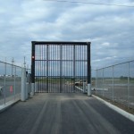 PDTT Folding Security Speedgate | Angle Iron Infill, Powder Coated Black